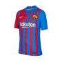 Kids FC Barcelona Vapor Match SS Home Jersey 2021-2022