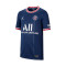 Camiseta Paris Saint-Germain FC Primera Equipación 2021-2022 Niño Midnight Navy-University Red-White