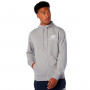 Essentials gestapelde hoodie met volledige rits-grijs