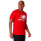 Camiseta Essentials Stacked Logo Red