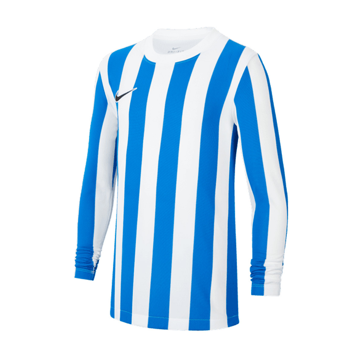 Sala Puntualidad Skalk Camiseta Nike Striped Division IV m/l Niño White-Royal Blue-Black - Fútbol  Emotion