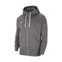 Team Club 20 hoodie met volledige rits Niño-Houtskool heide-Wit