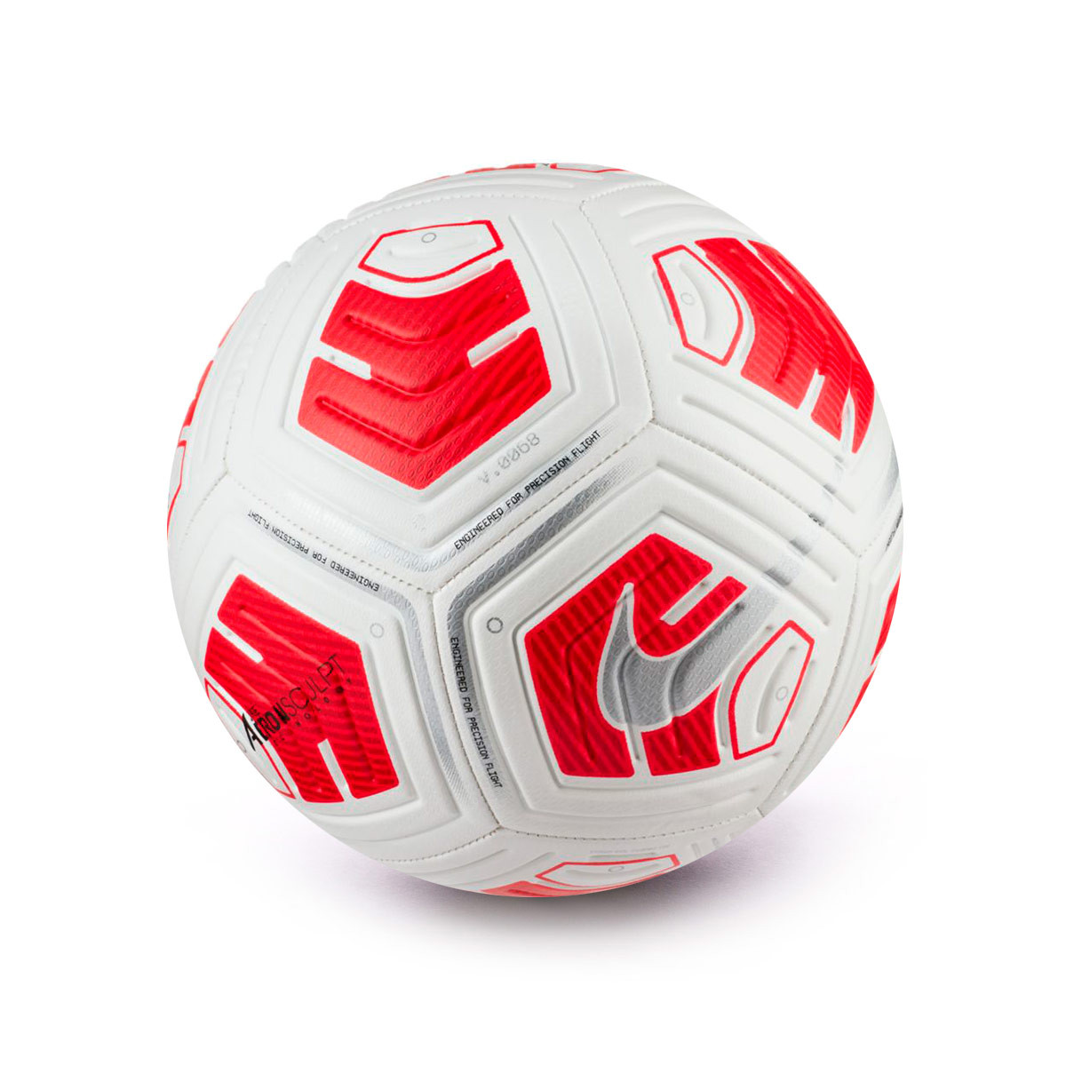 Ball Nike Strike Team 290g White-Bright crimson-silver - Fútbol Emotion