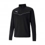 TeamRISE 1/4 Zip Kind-Schwarz-Weiß