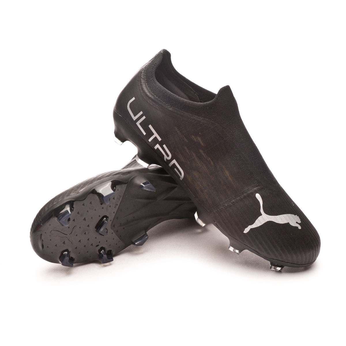 Bota de fútbol Ultra FG/AG Niño Black-Silver-Asphalt - Fútbol Emotion