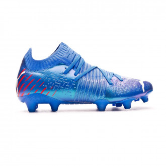 pink and blue puma football boots