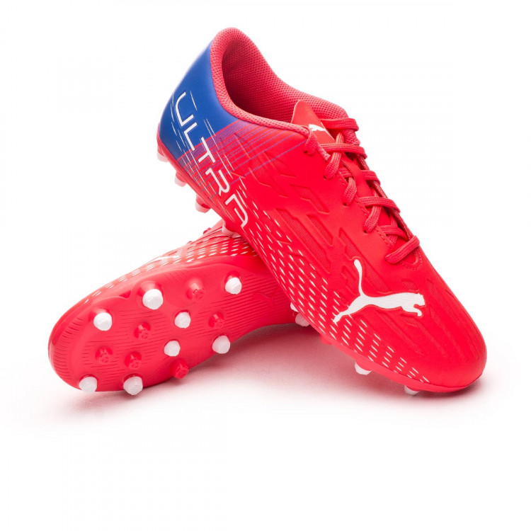 Fußballschuh Puma Ultra 4.3 MG Kind Sunblaze-Puma White-Bluemazing - Fútbol  Emotion