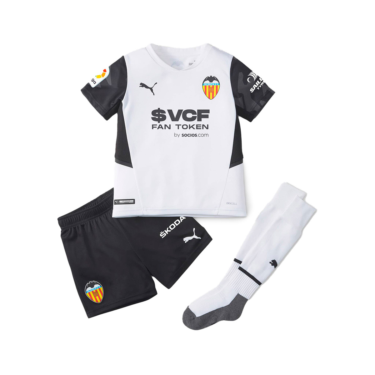 Puma CF Primera Equipación 2021-2022 Niño White-Black - Fútbol Emotion
