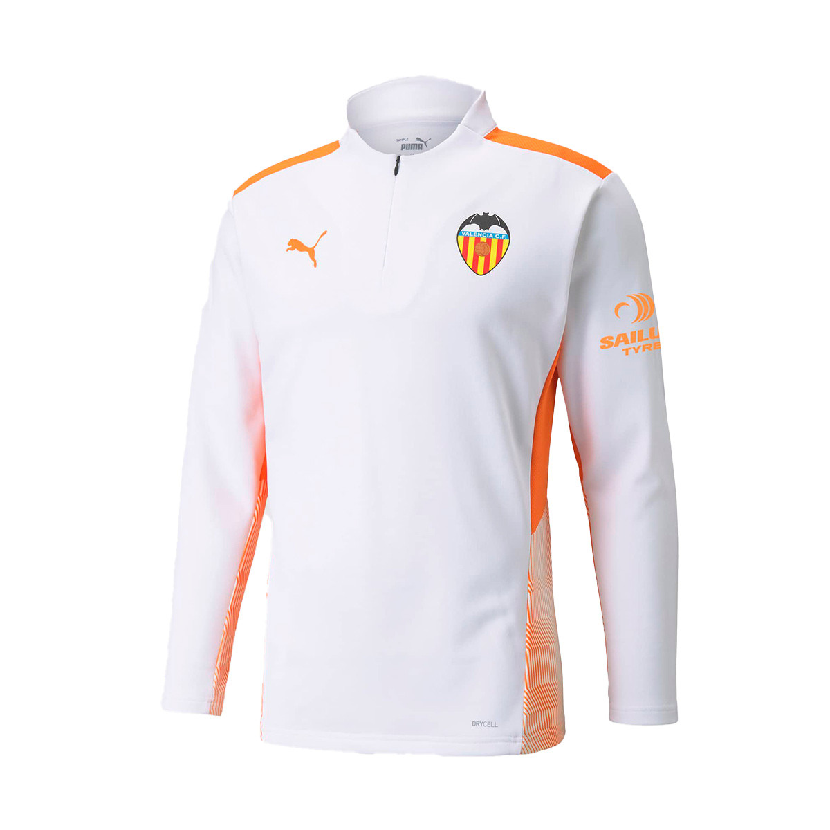 Arena Peladura Adecuado Sudadera Puma Valencia CF Training 2021-2022 Niño White-Vibrant Orange -  Fútbol Emotion