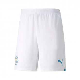Pantalón corto Manchester City FC Primera Equipación 2021-2022 White-Light Blue
