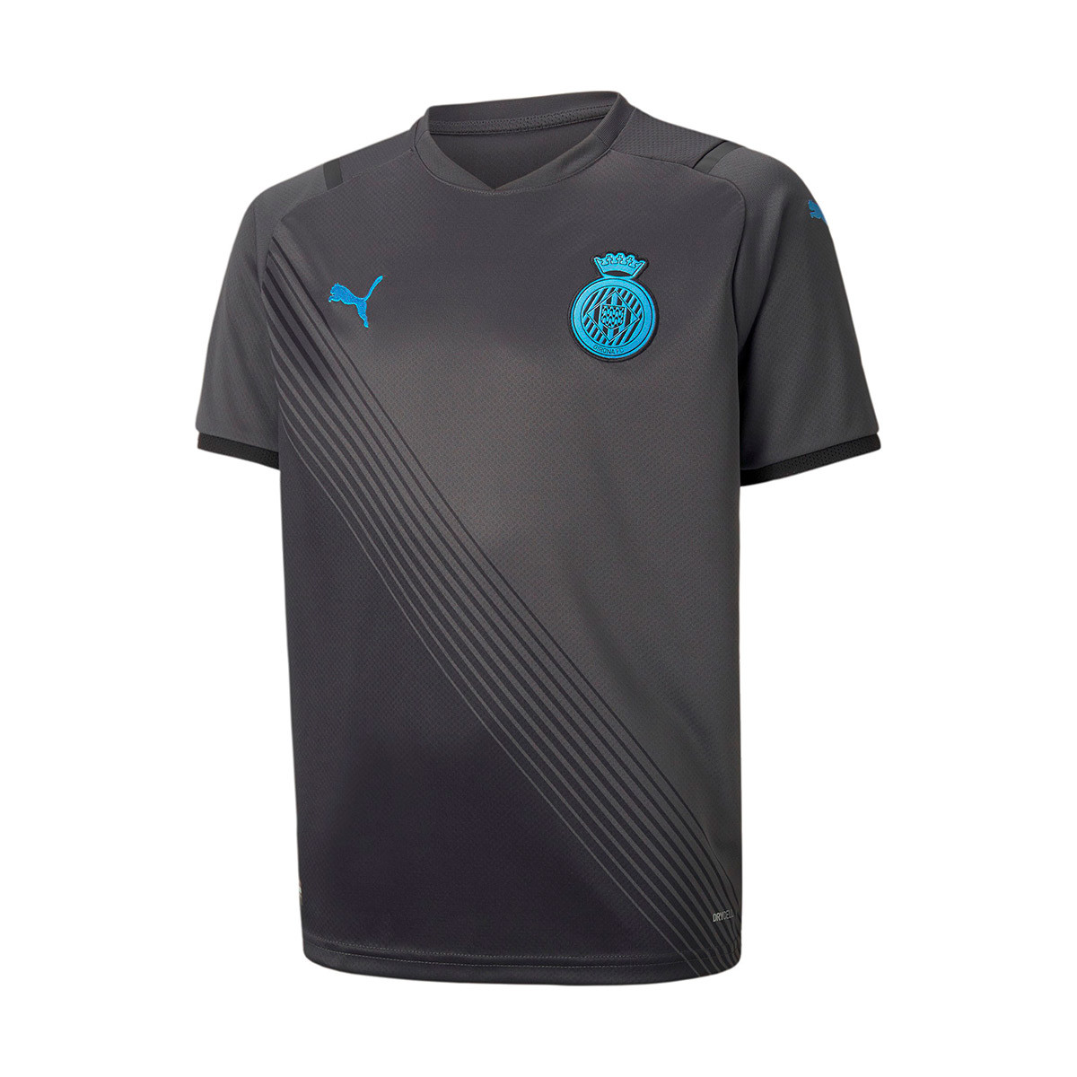 Jersey Puma Kids Girona CF Away Jersey 2021-2022 Black-Team Light Blue - Fútbol Emotion