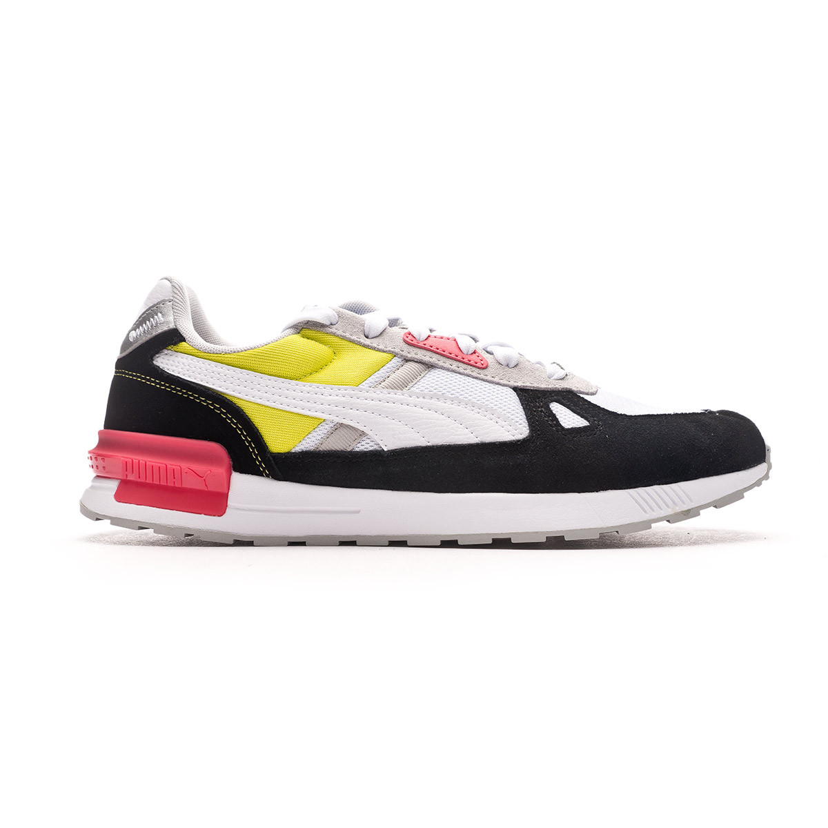 puma black yellow trainers