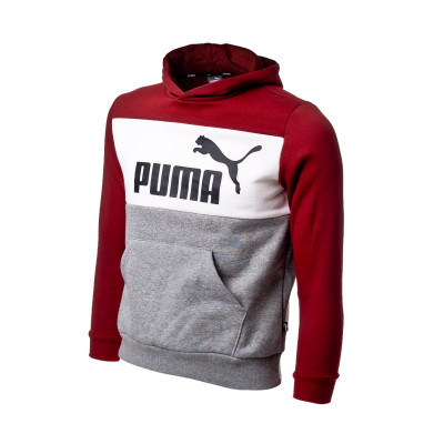 Sweatshirt Puma Ess+ Colorblock Hoodie Fl B Niño Intense Red - Fútbol  Emotion