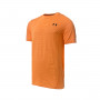 Men's UA Seamless Wave Short Sleeve Lunar Orange--Black