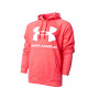 Men's UA Rival Fleece Big Logo Hoodie Versa Red--Onyx White