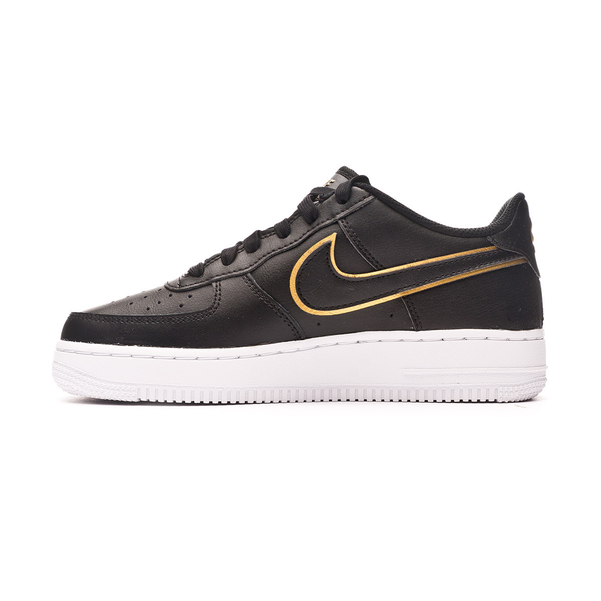 Trainers Nike Air Force 1 Lv8 Niño Black-Gold - Fútbol Emotion