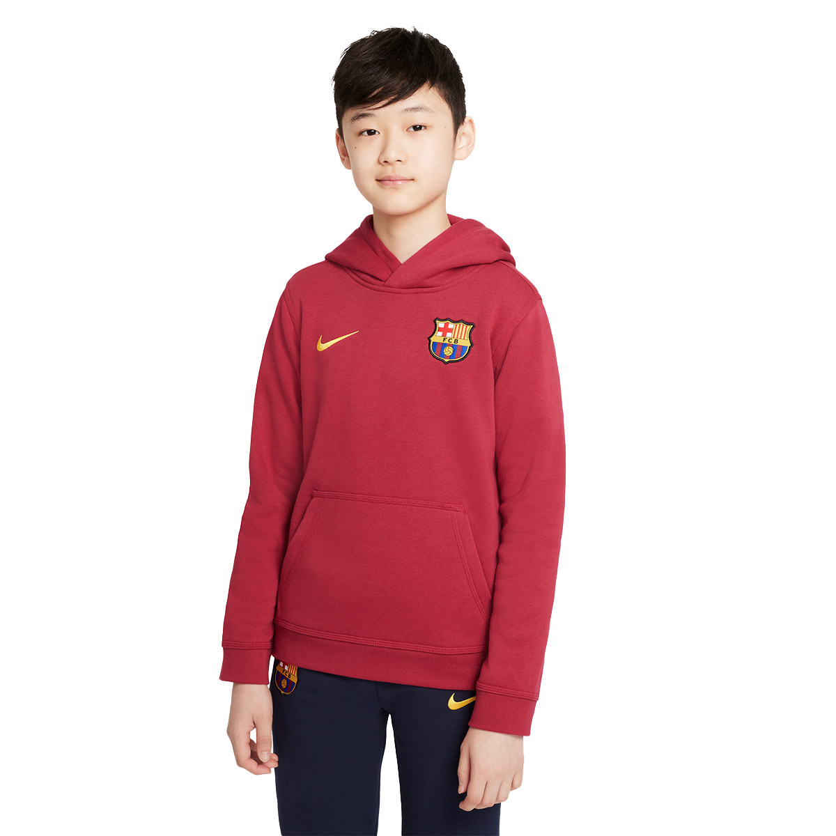 Sudadera Nike FC Barcelona Fanswear 2021-2022 Niño Noble Red - Fútbol  Emotion
