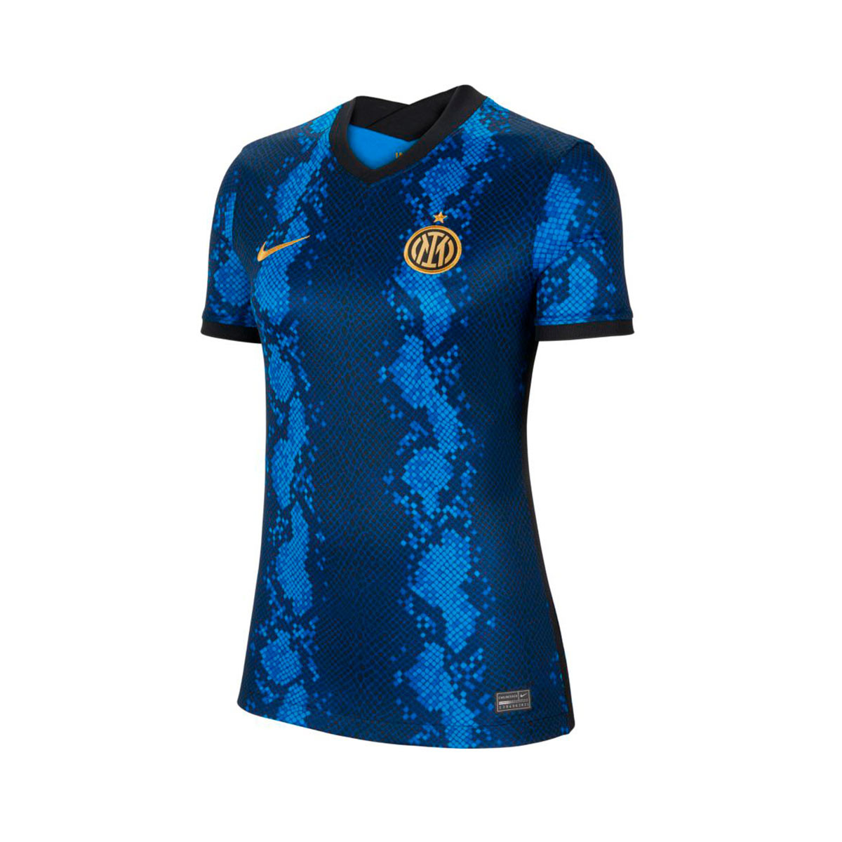 ventana Alas Musgo Camiseta Nike FC Inter de Milán Primera Equipación Stadium 2021-2022 Mujer  Blue Spark - Fútbol Emotion