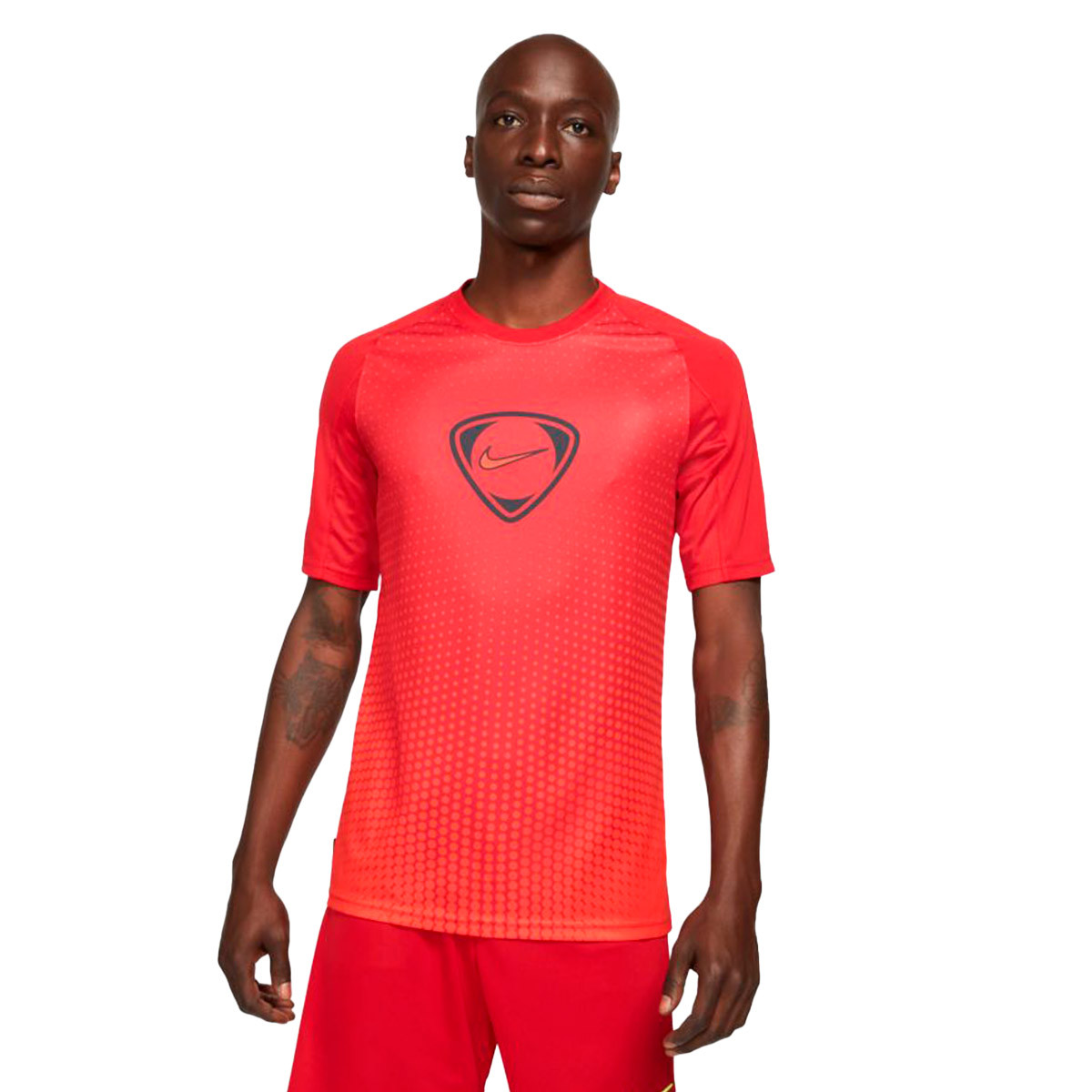 Tomar conciencia Alfabeto Prever Camiseta Nike Dri-Fit Academy Top Ss Gym Red-Chile Red - Fútbol Emotion