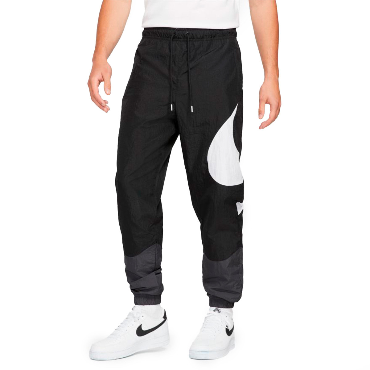 Nsw swoosh woven pant in black Clearance