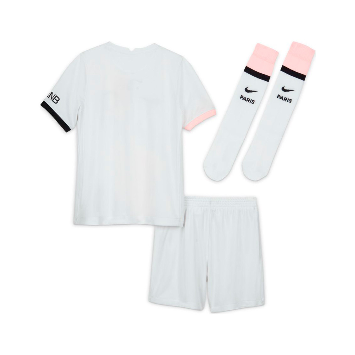 Kit Nike Kids Paris Saint-Germain Away Kit 2021-2022 White-Arctic  Punch-Black - Fútbol Emotion