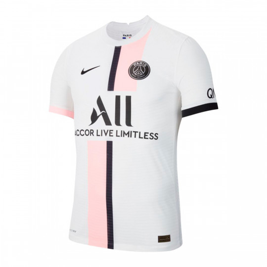 Camiseta Nike Paris Saint-Germain FC Segunda Equipación Match 2021-2022  White-Arctic Punch-Black - Fútbol Emotion