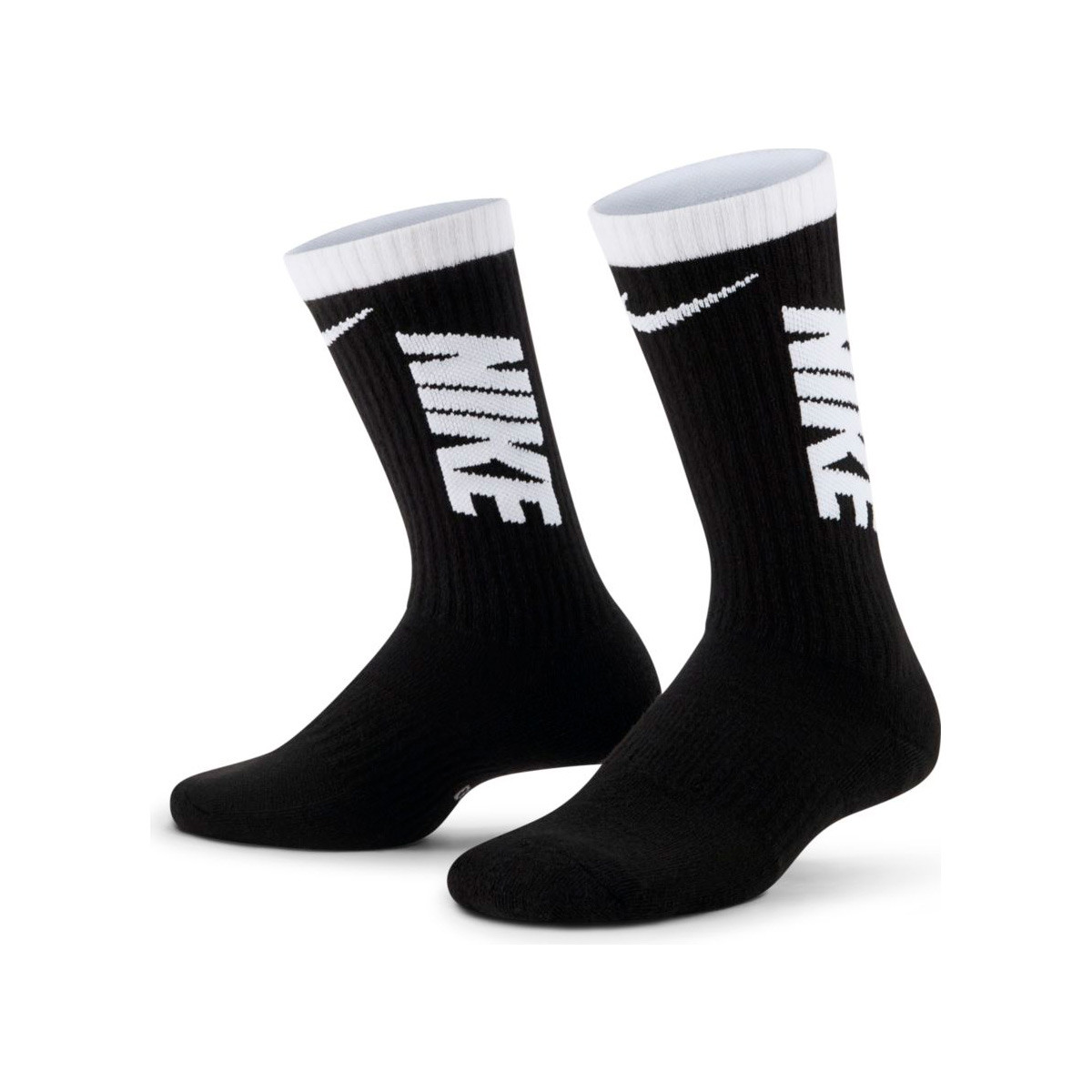 añadir He aprendido Atajos Calcetines Nike Everyday Cushioned (3 Pares) Niño Black-White - Fútbol  Emotion