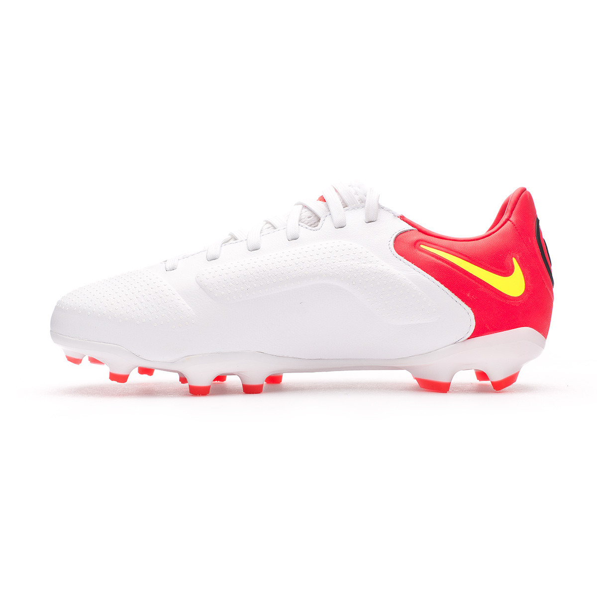 Bota de fútbol Nike Tiempo Legend 9 Pro FG Niño White-Bright Crimson-Black  - Fútbol Emotion