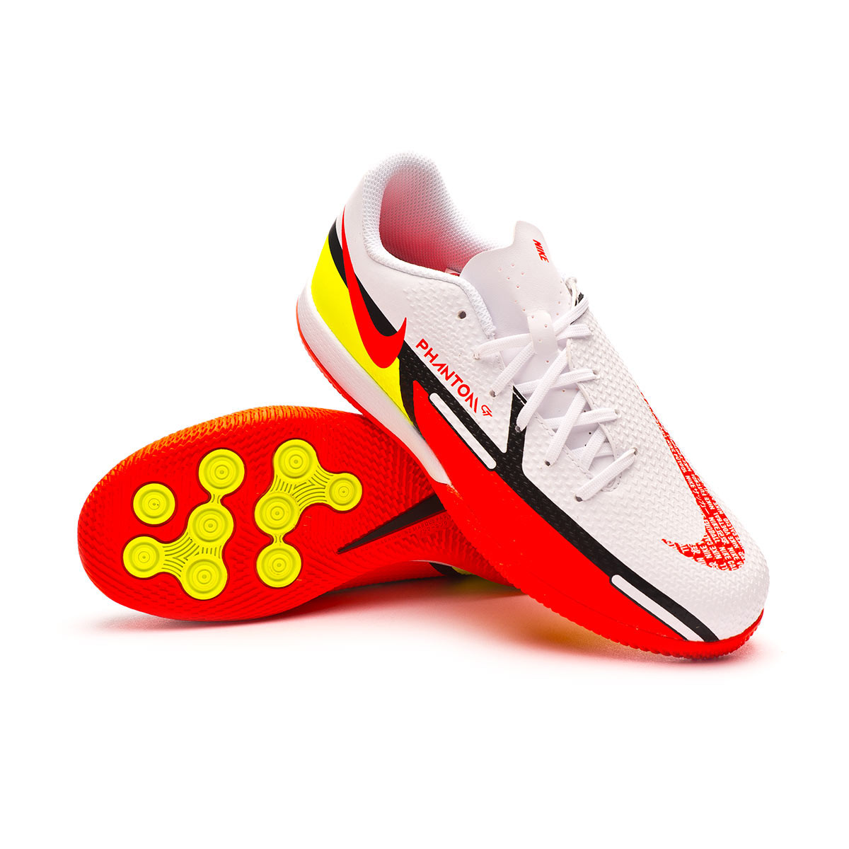 Zapatilla de Fútbol sala Nike Phantom GT2 Academy IC Niño White-Bright  Crimson-Volt-Black - Fútbol Emotion