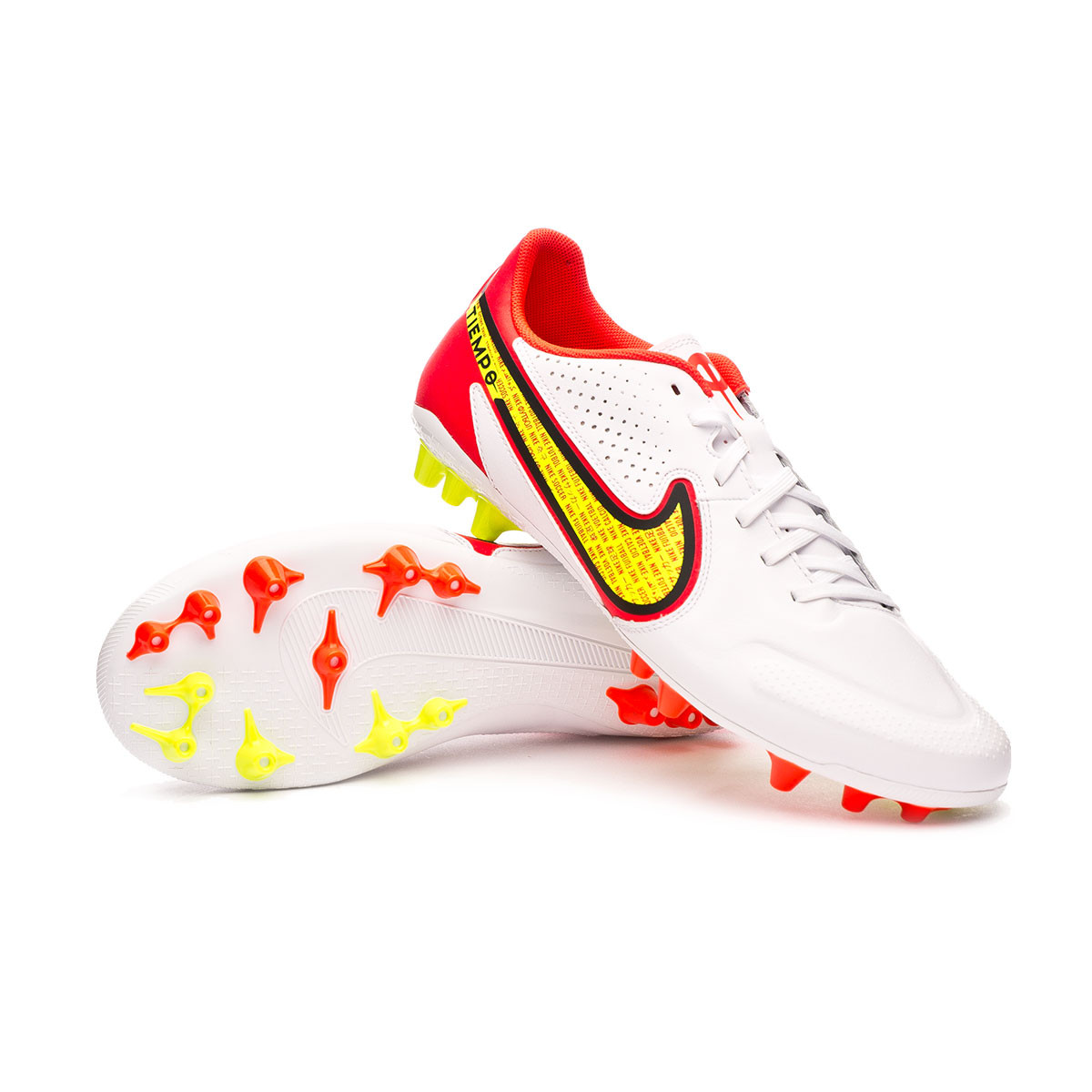 papi Más bien tienda Bota de fútbol Nike Tiempo Legend 9 Academy AG White-Bright Crimson-Black -  Fútbol Emotion