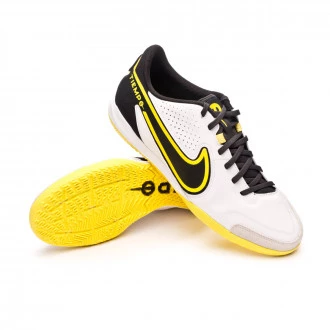 Zapatilla Tiempo Legend 9 Academy IC White-Smoke Grey-Black-Yellow Strike