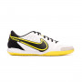 Tiempo Legend 9 Academy IC White-Smoke grey-Black-Yellow strike