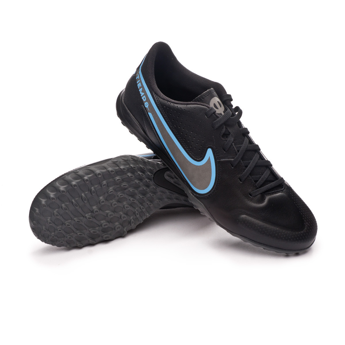 Bota de fútbol Nike Tiempo 9 Academy Turf Grey-University Blue - Fútbol Emotion