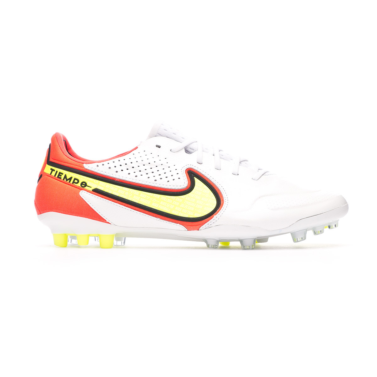 Bota fútbol Nike Tiempo Legend 9 Elite AG-Pro White-Bright Crimson-Black Fútbol