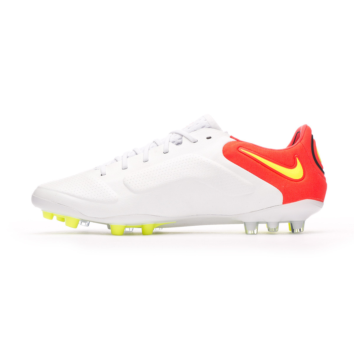 Bota de fútbol Nike Tiempo 9 Elite AG-Pro White-Bright Crimson-Black - Fútbol Emotion