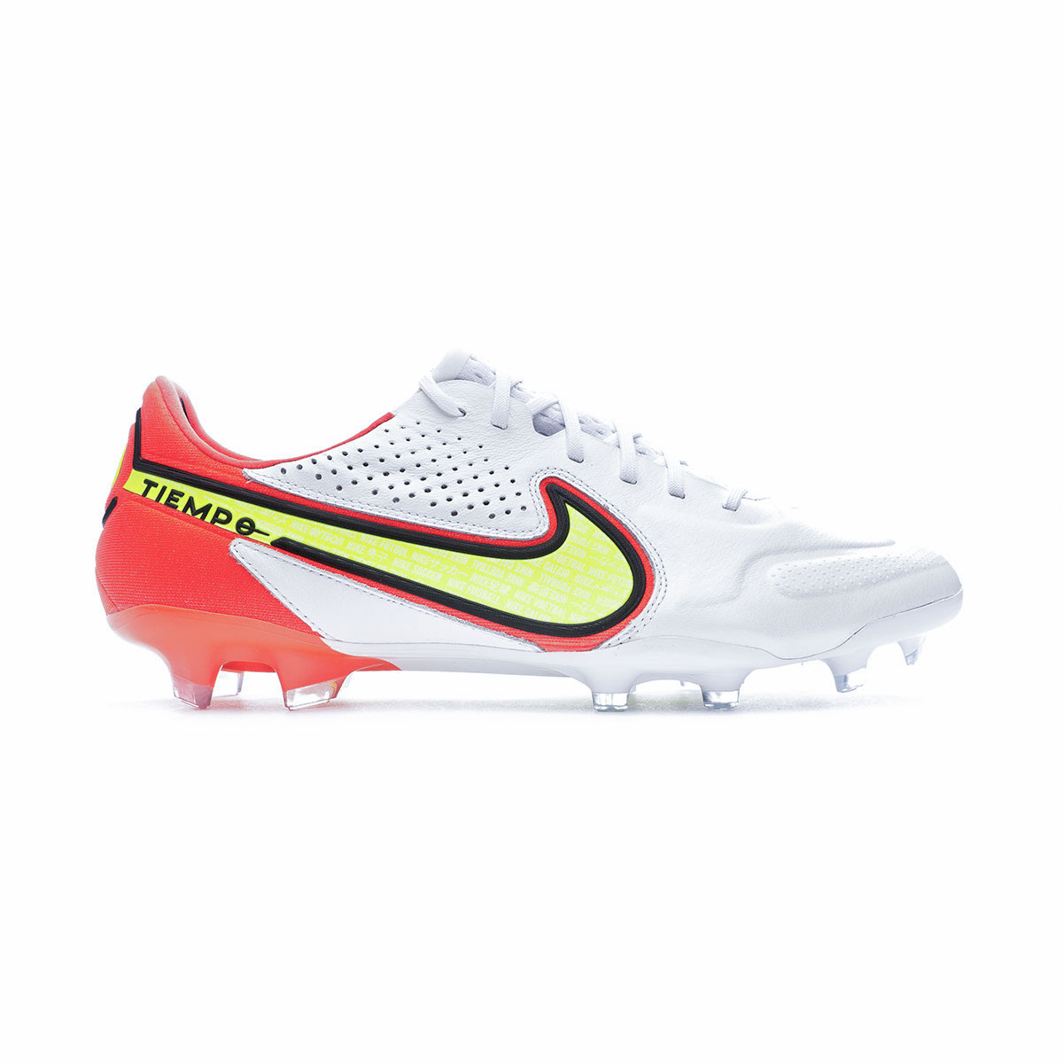 Bota fútbol Nike Tiempo Legend 9 Elite FG White-Bright Crimson-Black - Emotion