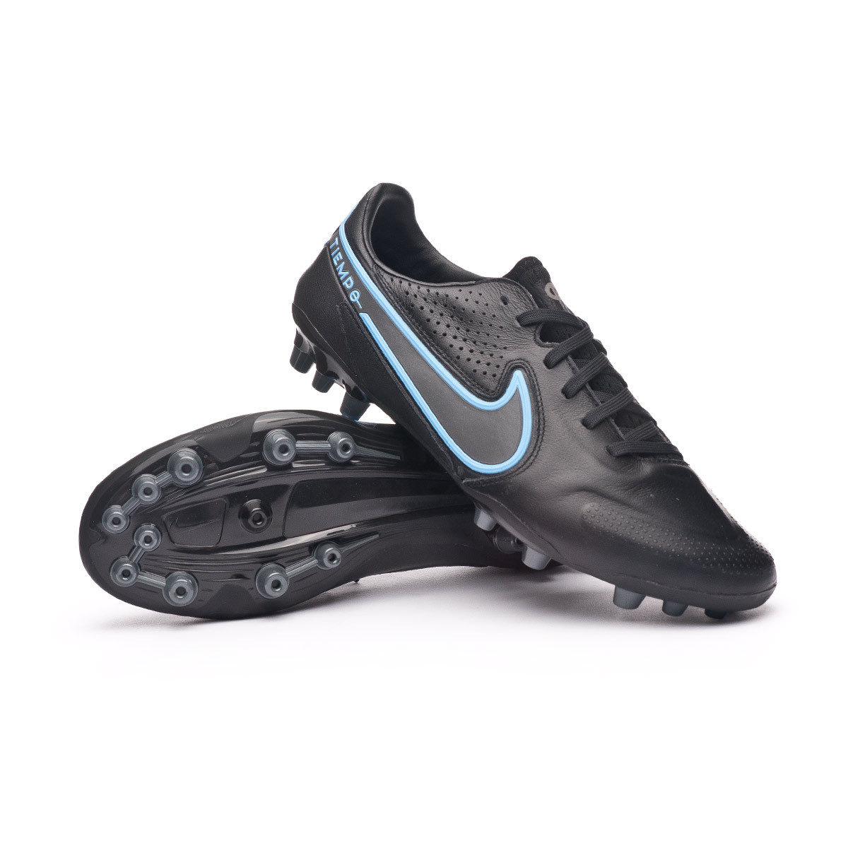 Bota de fútbol Nike Legend 9 Pro AG-Pro Black-Iron Blue - Fútbol Emotion