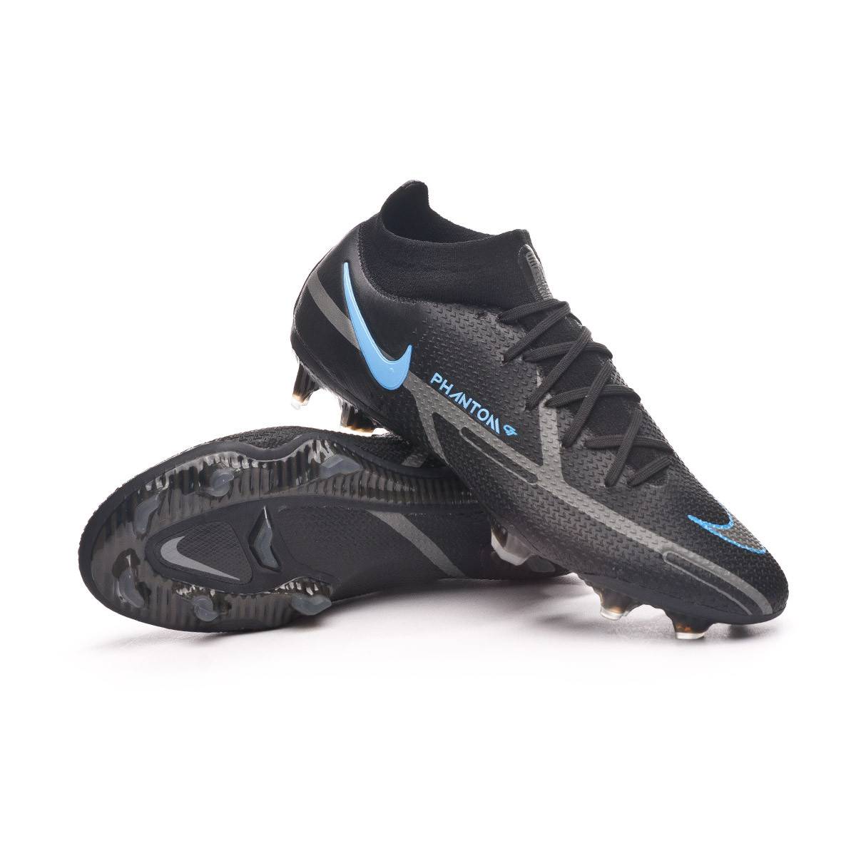 Football Boots Nike Phantom GT2 Elite DF FG Black-Iron Grey-University Blue  - Fútbol Emotion