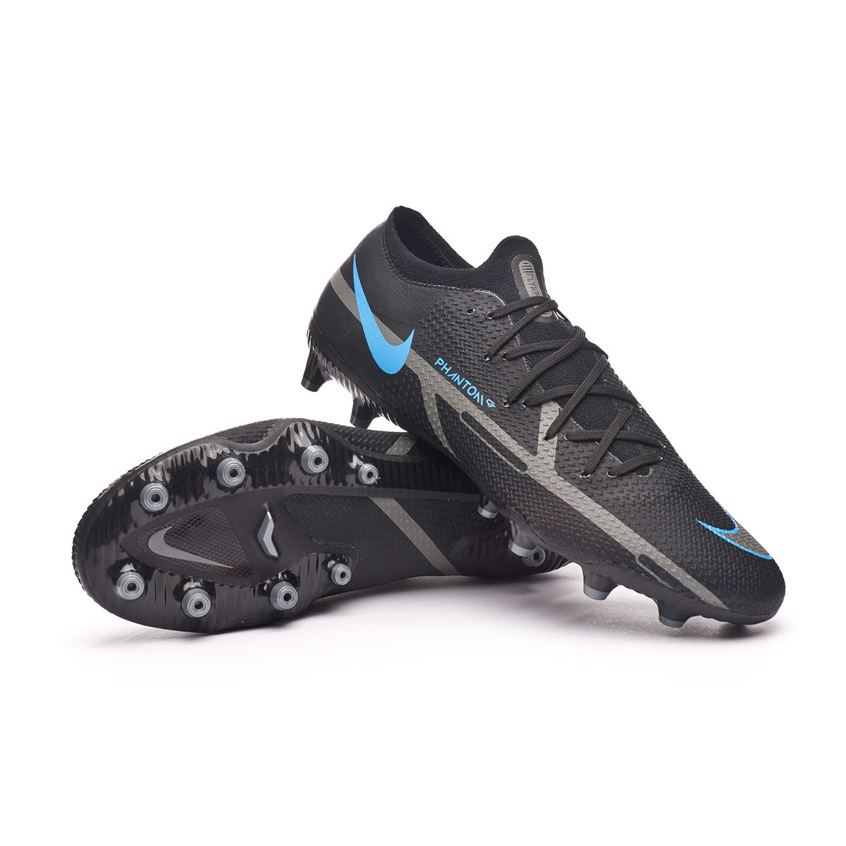 Pesimista usted está válvula Bota de fútbol Nike Phantom GT2 Pro AG-Pro Black-Iron Grey-University Blue  - Fútbol Emotion
