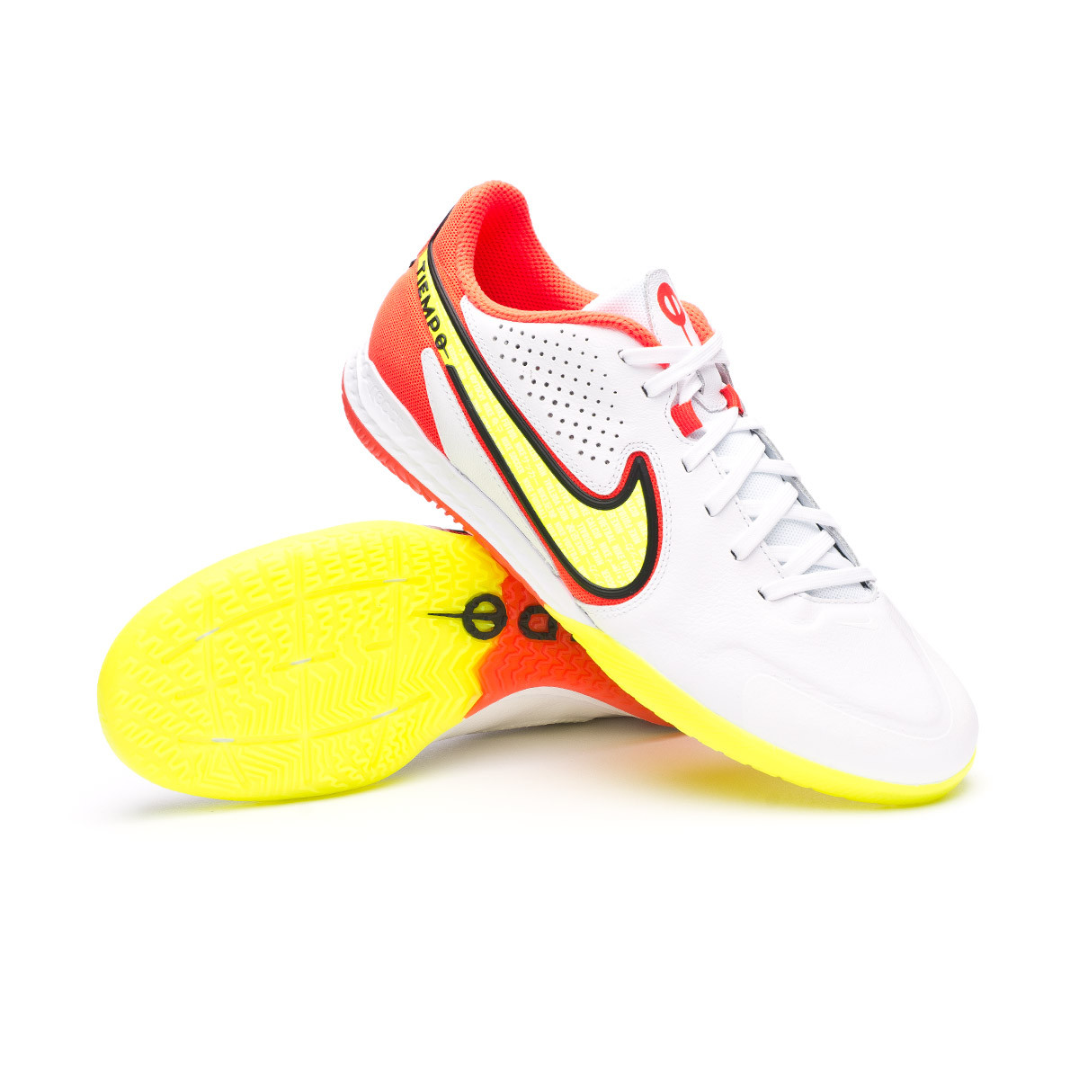 Margarita Odia Depresión Zapatilla de Fútbol sala Nike Tiempo Legend 9 Pro IC White-Bright  Crimson-Black - Fútbol Emotion