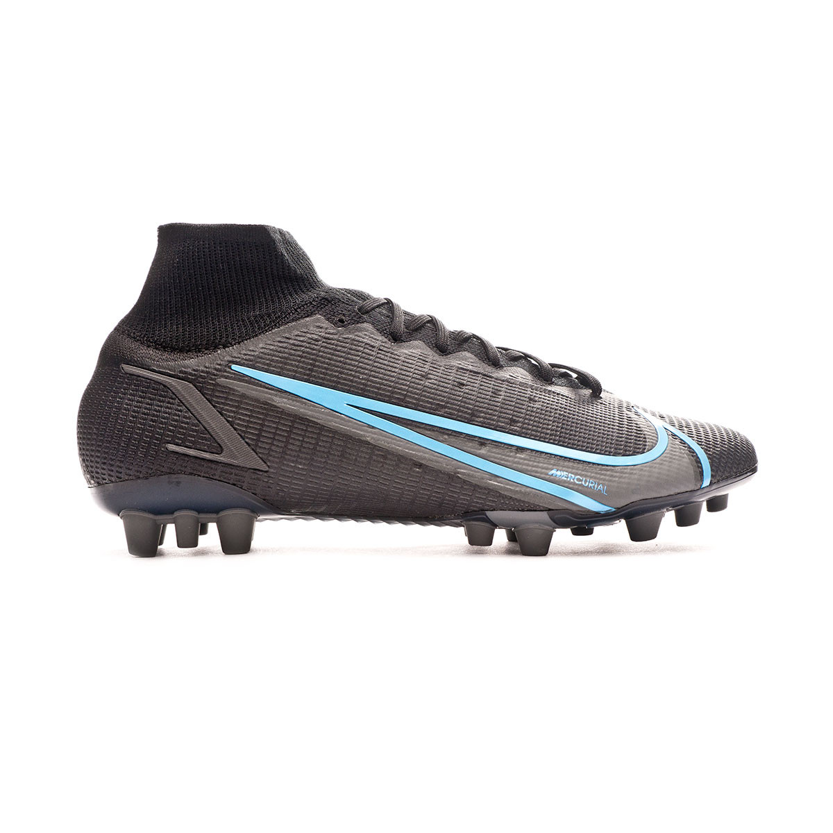 latín danés Cintura Bota de fútbol Nike Mercurial Superfly 8 Elite AG Black-Iron  Grey-University Blue - Fútbol Emotion