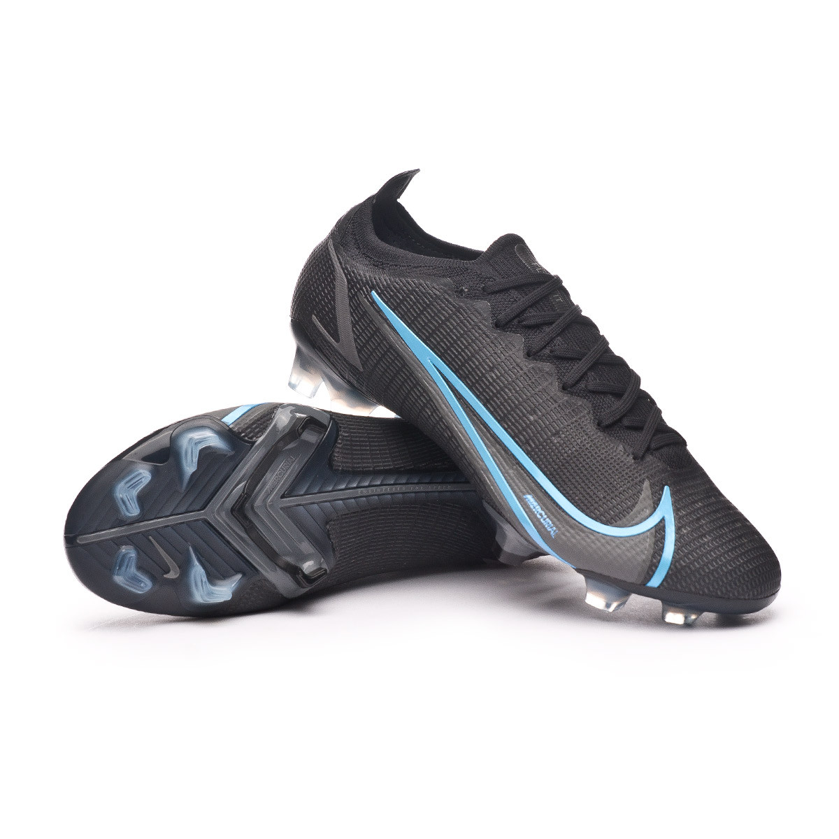 Bota de fútbol Nike Mercurial Vapor 14 Elite FG Black-Iron Grey-University Blue - Fútbol