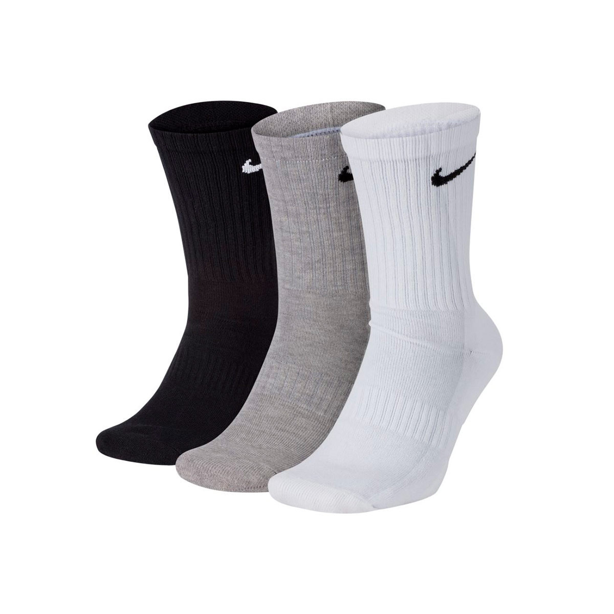 Calcetines Nike Everyday Cushioned Pares) Black-White-Grey - Fútbol Emotion