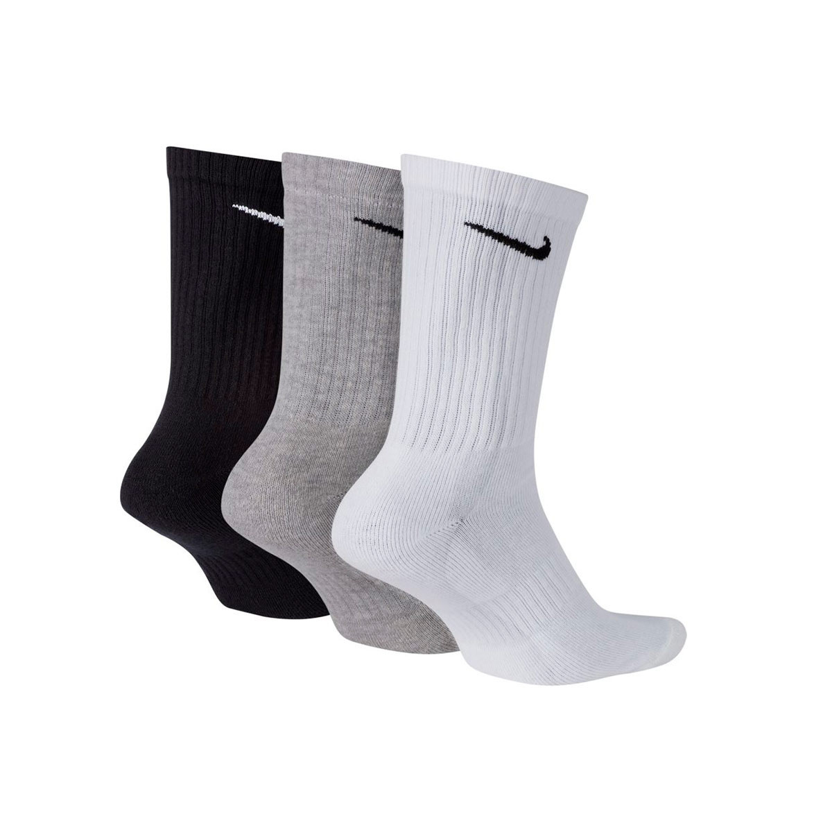 Calcetines Nike Everyday Cushioned Pares) Black-White-Grey - Fútbol Emotion