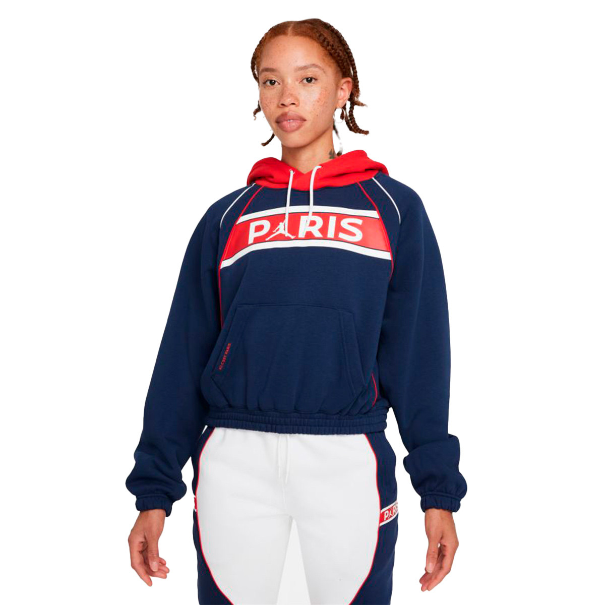 precedente Digital Motear Sudadera Nike Paris Saint-Germain FC x Jordan Fanswear Mujer Midnight  Navy-University Red - Fútbol Emotion