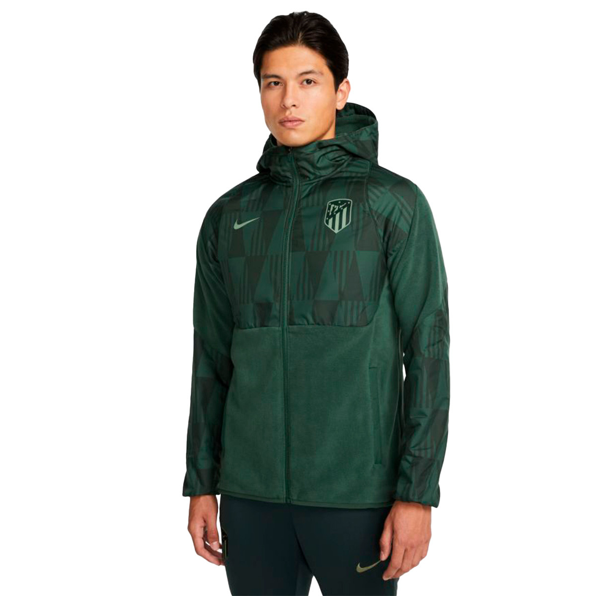 Chaqueta Nike de Madrid Fanswear Green-Global Red - Fútbol Emotion