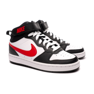 Zapatilla Nike Court Borough Mid 2 Bg White-University Red-Black - Fútbol  Emotion