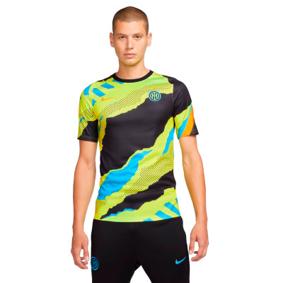 Maglia Nike FC Inter Pre-Match 2021-2022 Black-Lemon Venom-Total orange -  Fútbol Emotion