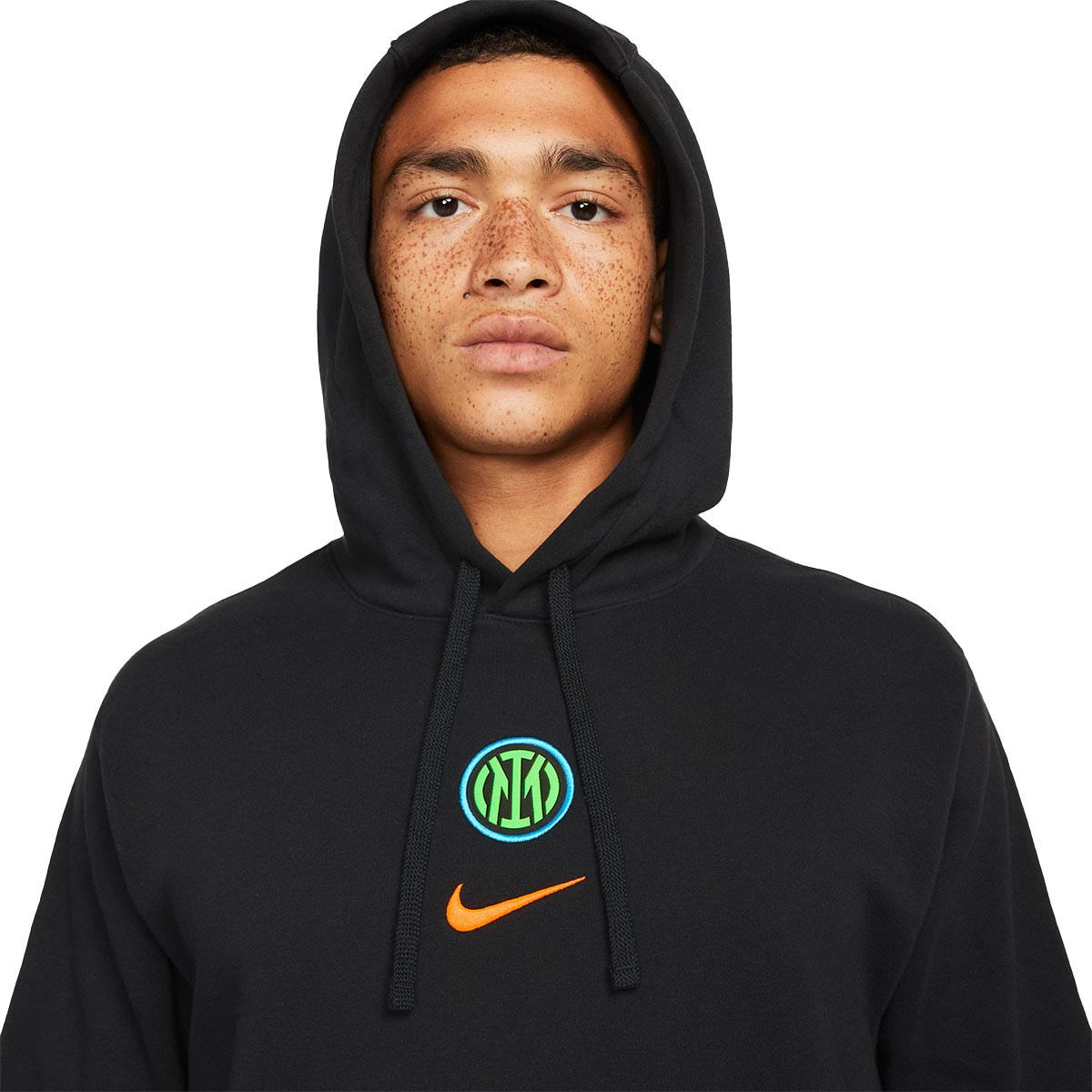Felpa Nike FC Inter Fanswear 2021-2022 BLACK/(TOTAL ORANGE) (NO SPONS) -  Fútbol Emotion