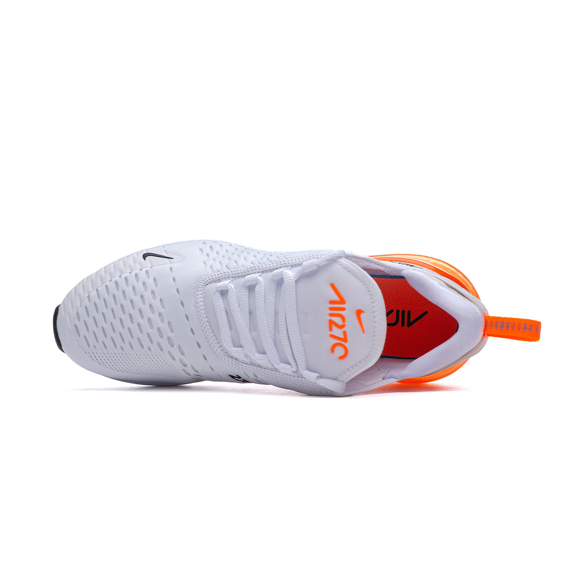 Zapatilla Nike Max 270 Essential White-Black-Total Orange-Reflect - Fútbol Emotion